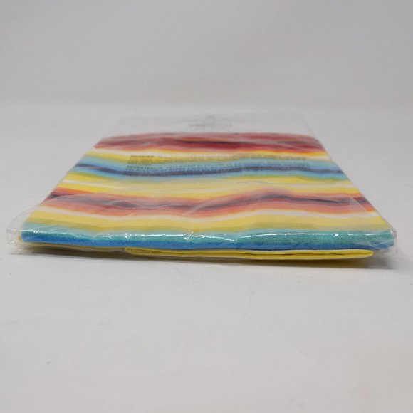 Fiesta Ware Half Apron Unisex One Size Adjustable Waist Ties Rainbow Stripes New - Picture 5 of 11